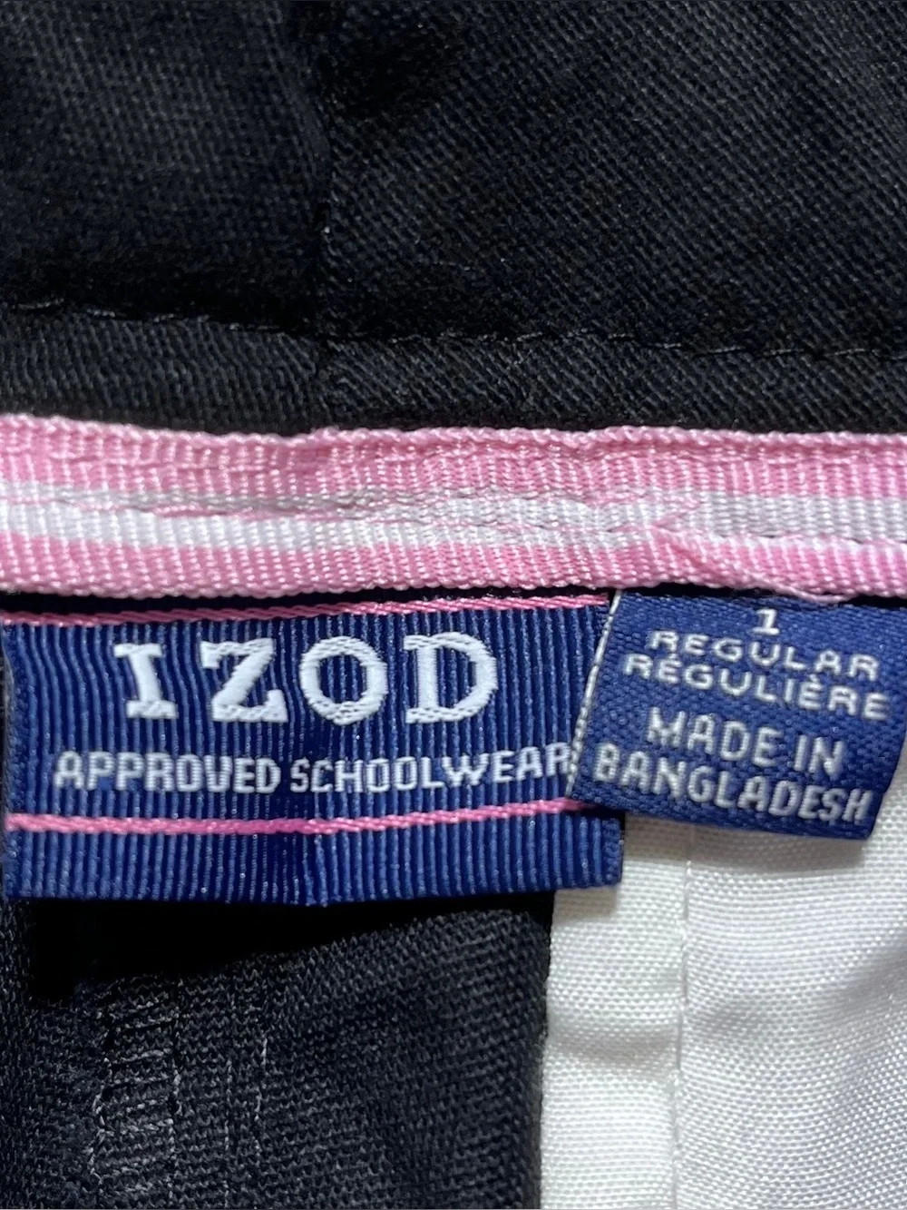 Izod Girls Skinny Schoolwear Uniform‎ Pants Size 1 Regular Black